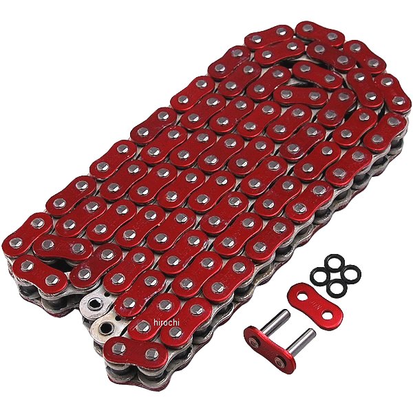 4571291811683 EKチェーン 江沼チェーン 530ZVX3 シリーズ 114L カシメジョイント 赤/シルバー