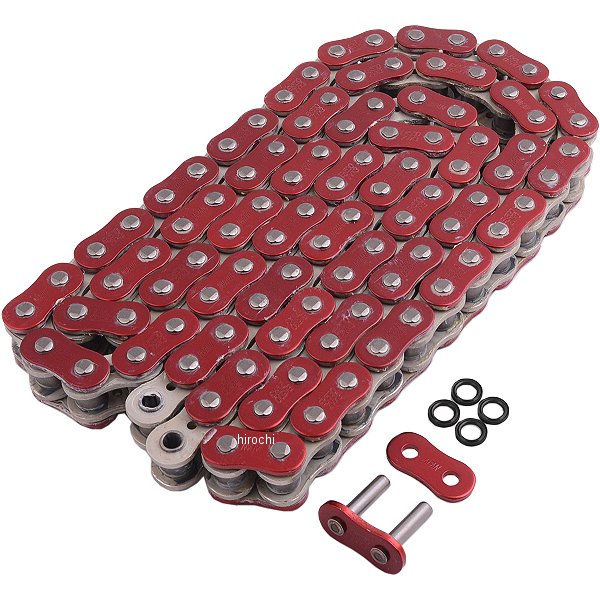 4571291818545 EKチェーン 江沼チェーン 530ZVX3 シリーズ 98L カシメジョイント 赤/シルバー