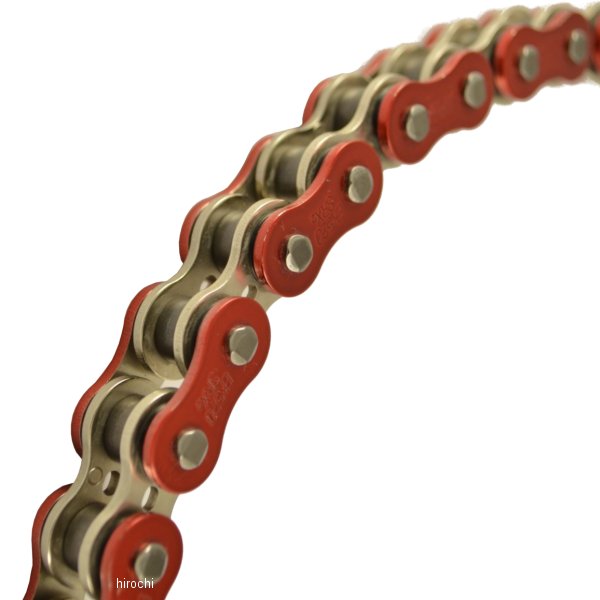 4571291818798 EKチェーン 江沼チェーン 520SRX2 シリーズ 96L カシメジョイント 赤/シルバー