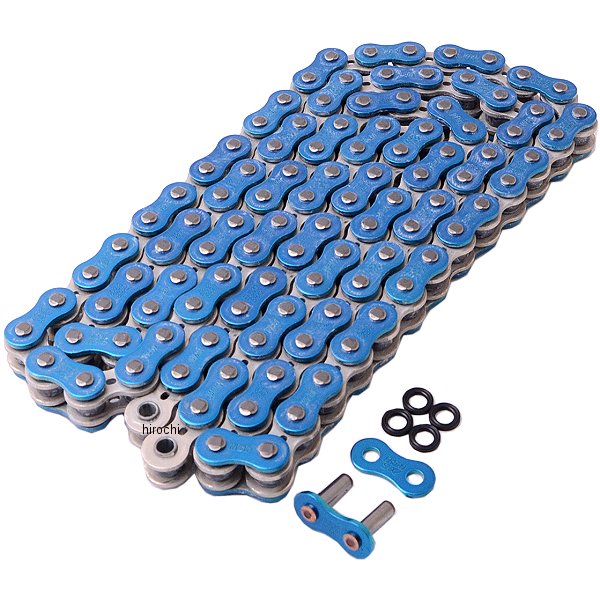 4571291824355 EKチェーン 江沼チェーン 520SRX2 シリーズ 106L カシメジョイント 青/シルバー