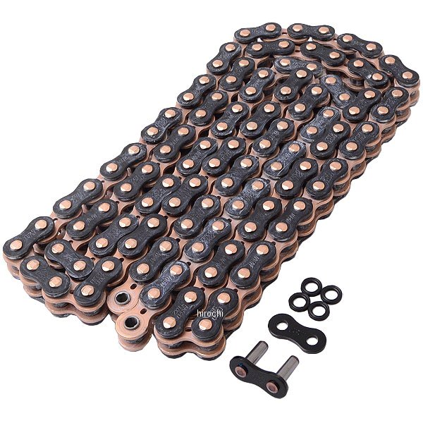 4571291824768 EKチェーン 江沼チェーン 520SRX2 シリーズ 112L カシメジョイント 黒/ゴールド