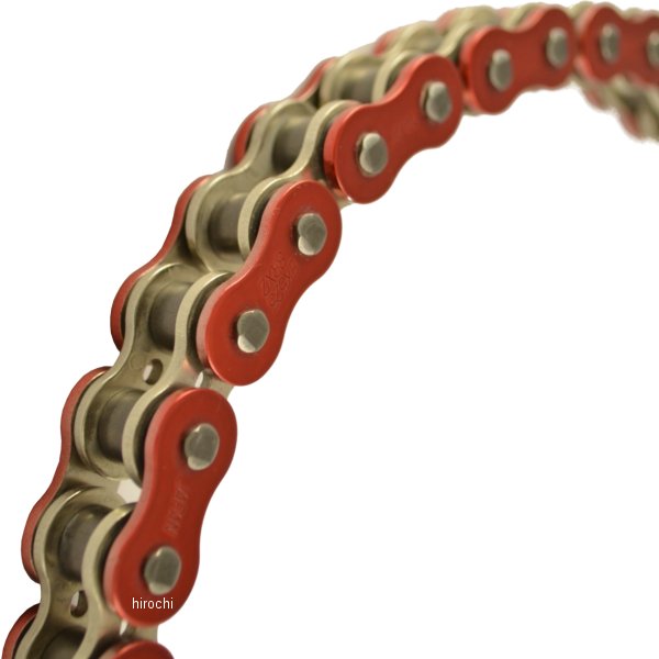 4571291827622 EKチェーン 江沼チェーン 525SRX2 シリーズ 116L カシメジョイント 赤/シルバー