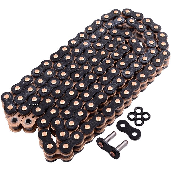 4571291827776 EKチェーン 江沼チェーン 525SRX2 シリーズ 106L カシメジョイント 黒/ゴールド