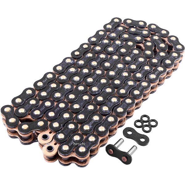 4571291827783 EKチェーン 江沼チェーン 525SRX2 シリーズ 108L カシメジョイント 黒/ゴールド