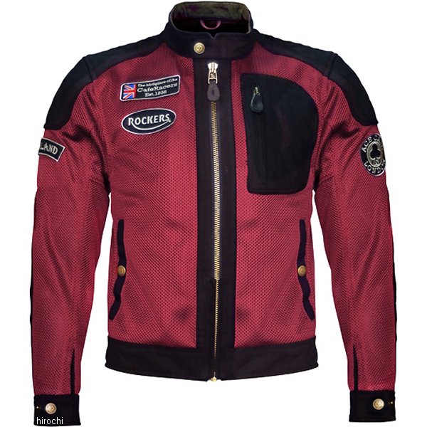 SS2302MJ-BD/LW エースカフェロンドン ACE CAFE LONDON 春夏モデル パデッドメッシュジャケット バーガンディ ワイド LWサイズ