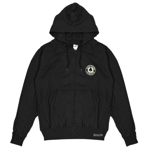 AC001ZP エースカフェロンドン ACE CAFE LONDON 秋冬モデル ジップ フーディー Live to Ride 黒 Mサイズ