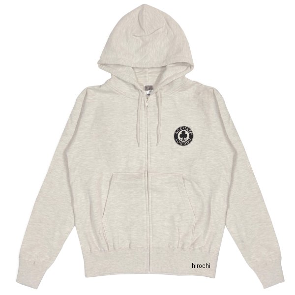 AC001ZP エースカフェロンドン ACE CAFE LONDON 秋冬モデル ジップ フーディー Live to Ride オートミール Sサイズ