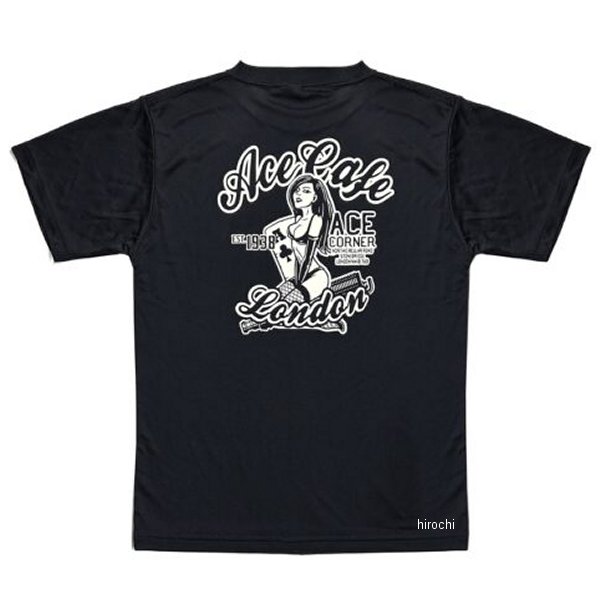 AA014DT エースカフェロンドン ACE CAFE LONDON 春夏モデル DRY Tシャツ ピンナップガール 黒 Mサイズ