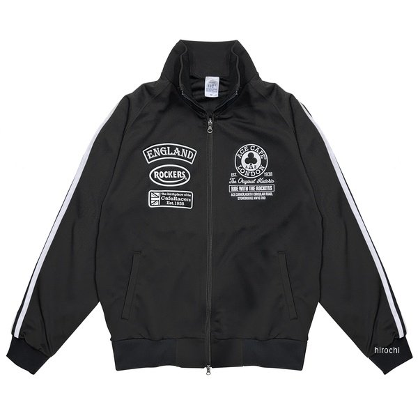 AC01TJ エースカフェロンドン ACE CAFE LONDON 【2026年春夏モデル】トラックジャケット”Live to Ride” ブラック/ホワイト L