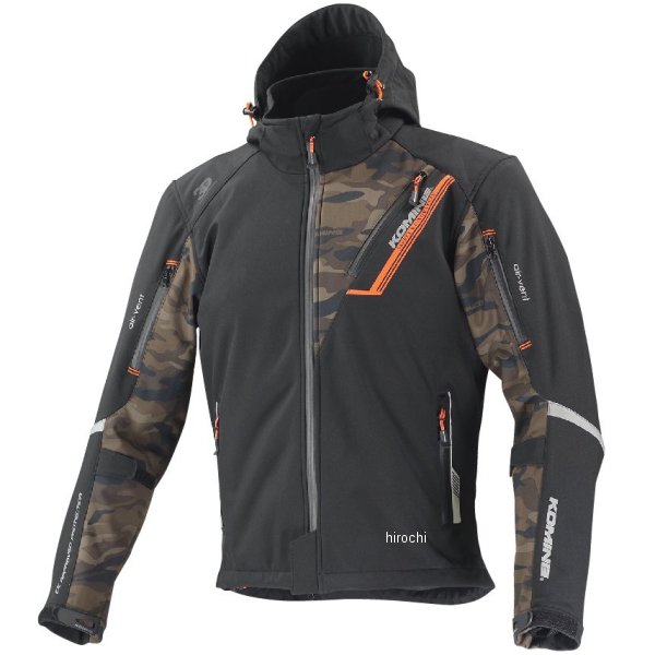 JK-579 コミネ KOMINE 秋冬モデル プロテクト ソフトシェルウインターパーカー IFU レディース 黒/カモ WLサイズ