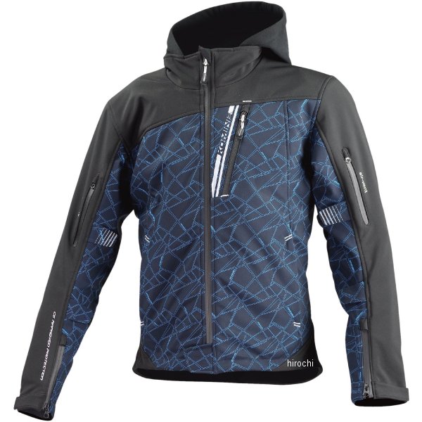 JK-590 コミネ KOMINE 秋冬モデル プロテクトソフトシェル ウインターパーカークラッシュブルー/黒 Mサイズ