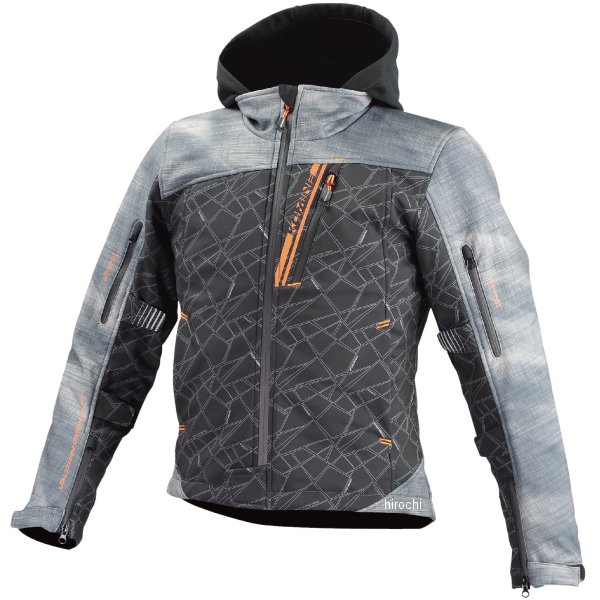 JK-590 コミネ KOMINE 秋冬モデル プロテクトソフトシェル ウインターパーカースモーク/黒 Mサイズ