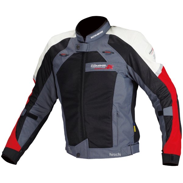 JJ-002 コミネ KOMINE 春夏モデル エアストリームメッシュジャケット 黒/赤 Mサイズ