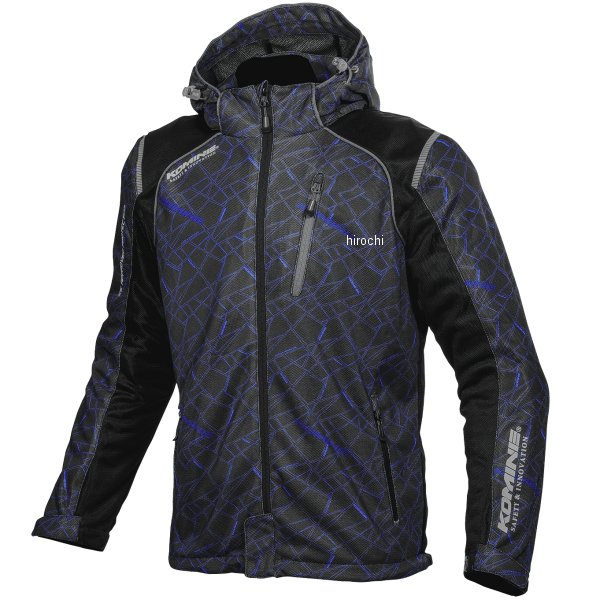 JK-135 コミネ KOMINE 春夏モデル プロテクトフルメッシュパーカー クラッシュブルー/黒 レディース WMサイズ
