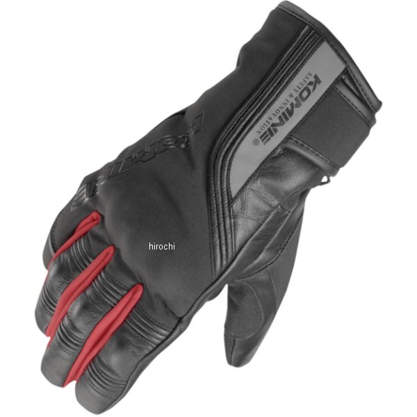 GK-837 コミネ KOMINE 秋冬モデル プロテクトウィンターグローブ 黒/赤 Mサイズ