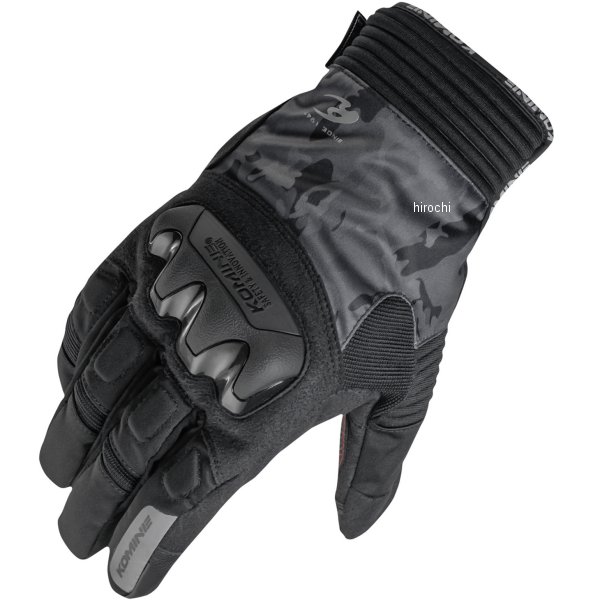 GK-834 コミネ KOMINE 秋冬モデル プロテクトウインターグローブ ネオ ブラックカモ Mサイズ