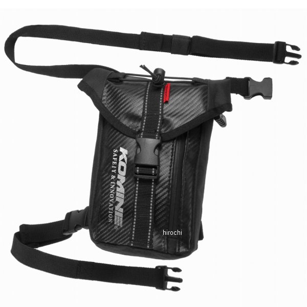 SA-211 コミネ KOMINE ウォータープルーフレッグバッグ リフレクティブブラック