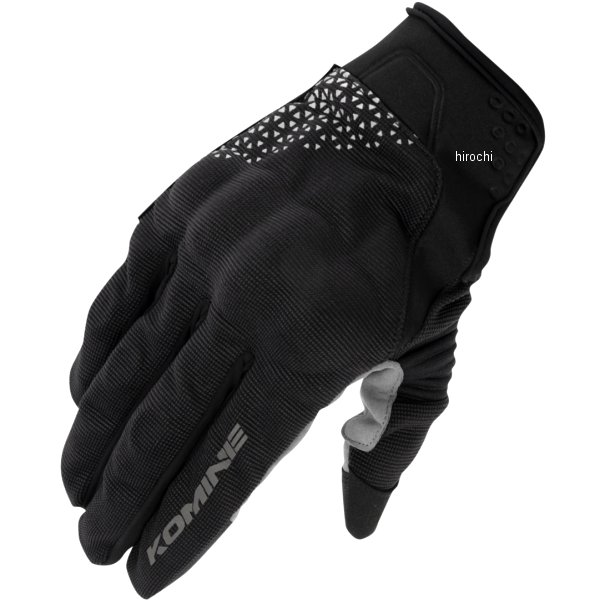 GK-183 コミネ KOMINE 春夏モデル プロテクトメッシュグローブ ブレイブ 黒/デルタグレー 2XLサイズ