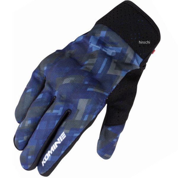 GK-233 コミネ KOMINE 春夏モデル プロテクトライディングメッシュグローブ プレイドネイビー XSサイズ