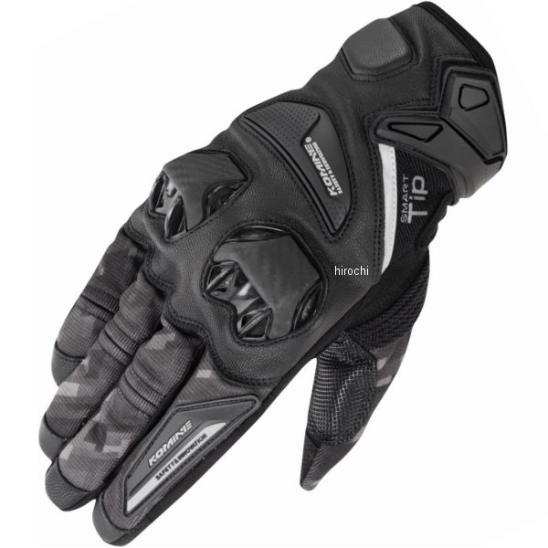 GK-234 コミネ KOMINE 春夏モデル プロテクトレザーメッシュグローブ プレイドブラック 2XLサイズ