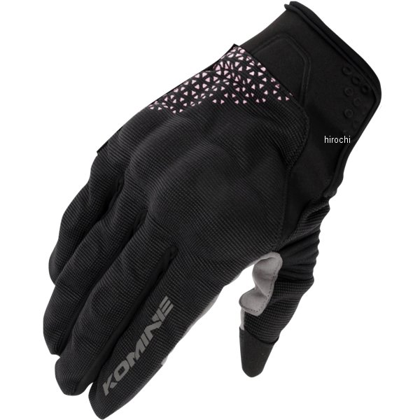 GK-183 コミネ KOMINE 春夏モデル プロテクトメッシュグローブ ブレイブ 黒/デルタピンク Sサイズ