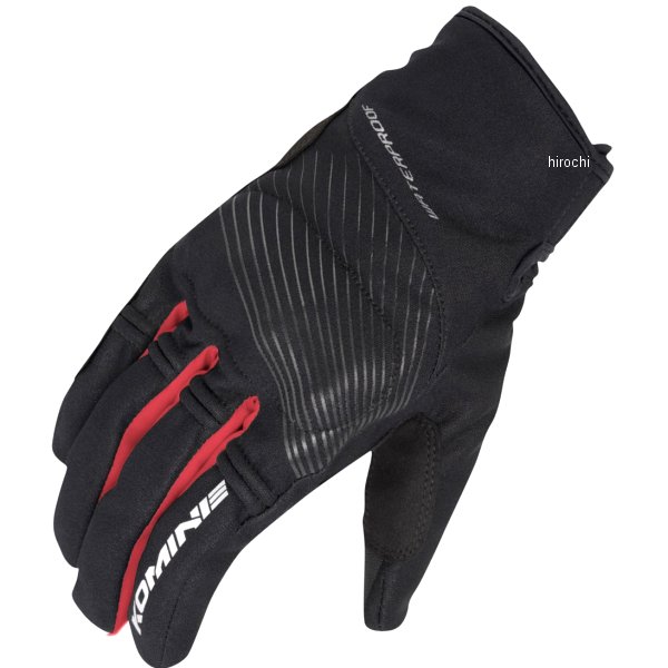 GK-245 コミネ KOMINE 春夏モデル プロテクトレイングローブ 黒/赤 Mサイズ