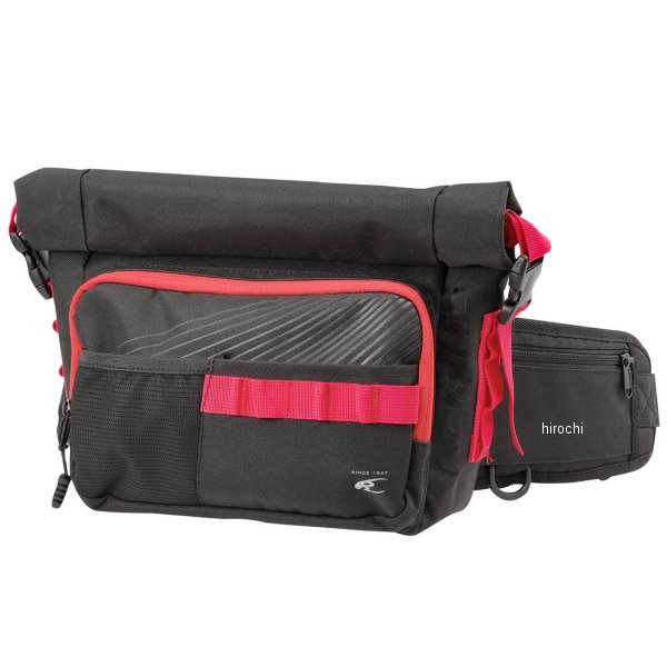 SA-243 コミネ KOMINE ウォータープルーフウエストバッグ 黒/赤 5L