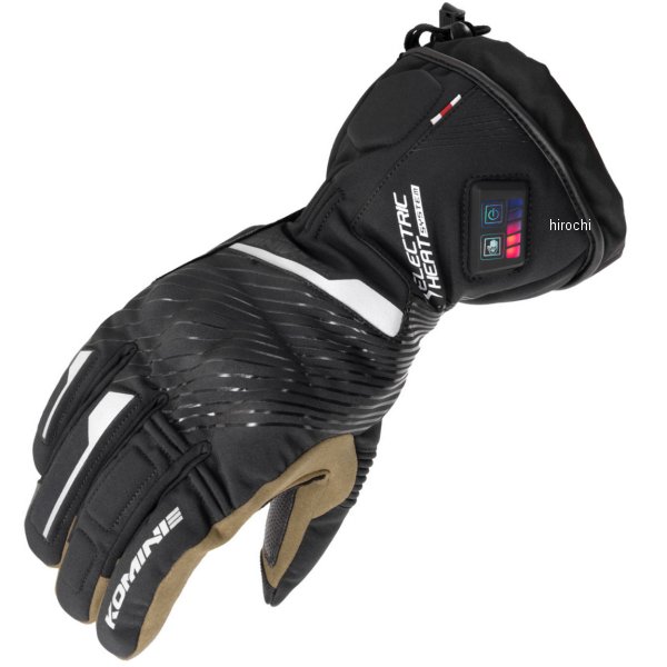 EK-215 コミネ KOMINE 秋冬モデル デュアルプロテクト E-グローブ 黒 2XLサイズ