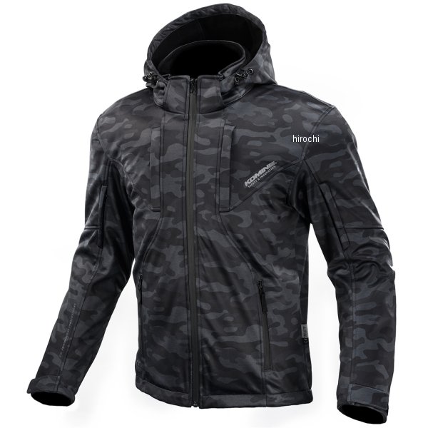JK-602 コミネ KOMINE 秋冬モデル P S-SHELL S パーカー ネオ 黒/カモ Mサイズ