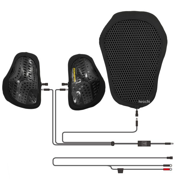 EK-307 コミネ KOMINE 秋冬モデル 12V ヒーティングインナー 胸＆背 パッド 黒 フリーサイズ