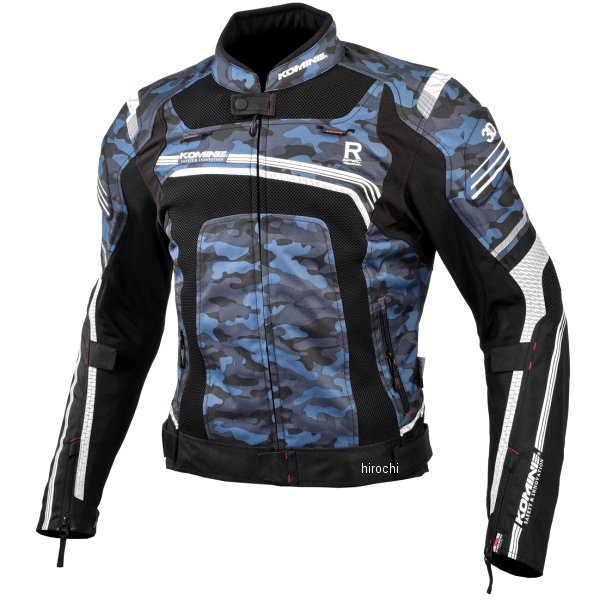 JK-130 コミネ KOMINE 春夏モデル Rスペックメッシュジャケット ブルーカモ/黒 Mサイズ