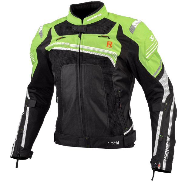 JK-130 コミネ KOMINE 春夏モデル Rスペックメッシュジャケット ライムグリーン/黒 3XLサイズ