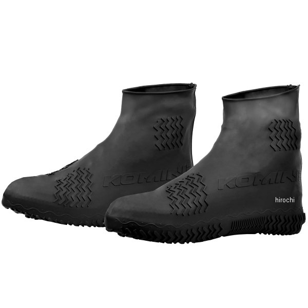 RK-360 コミネ KOMINE バックジッパーシリコンレインブーツカバー 黒 フリーサイズ