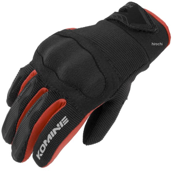 RGK-006 コミネ KOMINE プロテクトキッズメッシュグローブ 赤 KLサイズ
