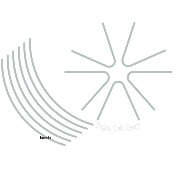 rim-1_gry ワールドウォーク リムステッカー スーパーカブC125 フォッググレー