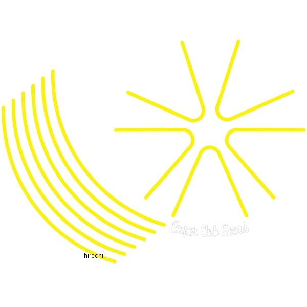 rim-1_refyel ワールドウォーク リムステッカー スーパーカブC125 リフレクトイエロー