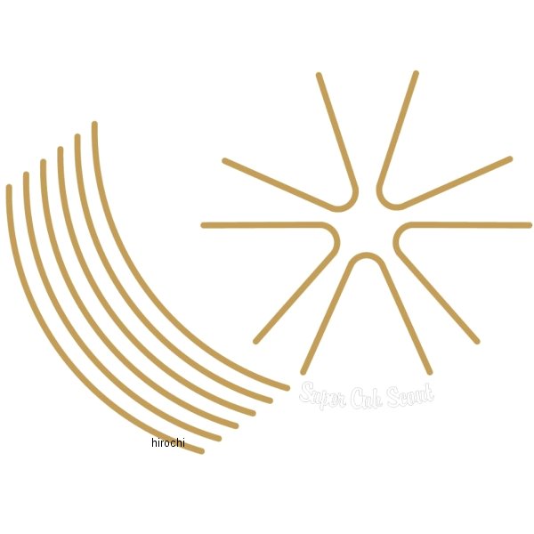 rim-1_g ワールドウォーク リムステッカー スーパーカブC125 ゴールド