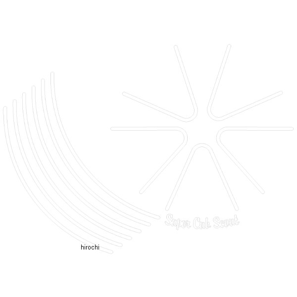 rim-1_refwh ワールドウォーク リムステッカー スーパーカブC125 リフレクトホワイト
