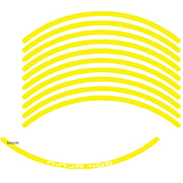 rim-5_refyel ワールドウォーク リムステッカー Ninja250 蛍光イエロー