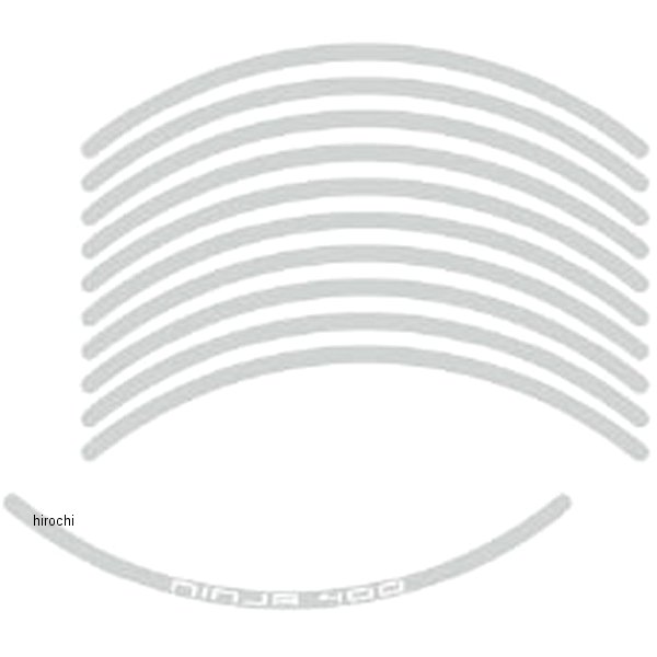 rim-6_sil ワールドウォーク リムステッカー Ninja400 シルバー