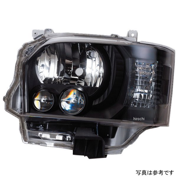 HL200A-CM-4JL3 ヴァレンティ VALENTI ヘッドランプ トヨタ 200ハイエース 4型純正LOOK LED クリア/マットブラック 3型HID車用