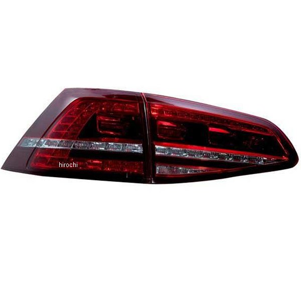 TVGOLF7-HB-1 ヴァレンティ VALENTI LEDテールランプ VW ゴルフ7 ハーフレッドレンズ/ブラックインナー