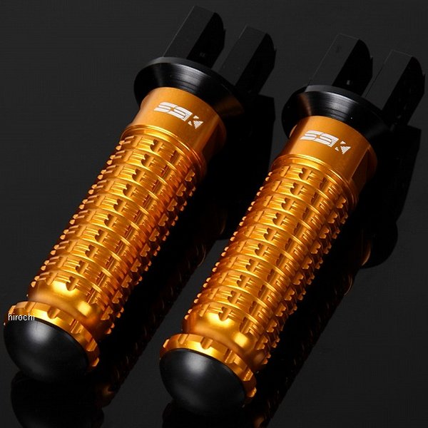 AFPS203GD スピードラ SPEEDRA アルミ削り出しタンデムステップ スタンダードタイプ パッセンジャー 黒/ゴールド