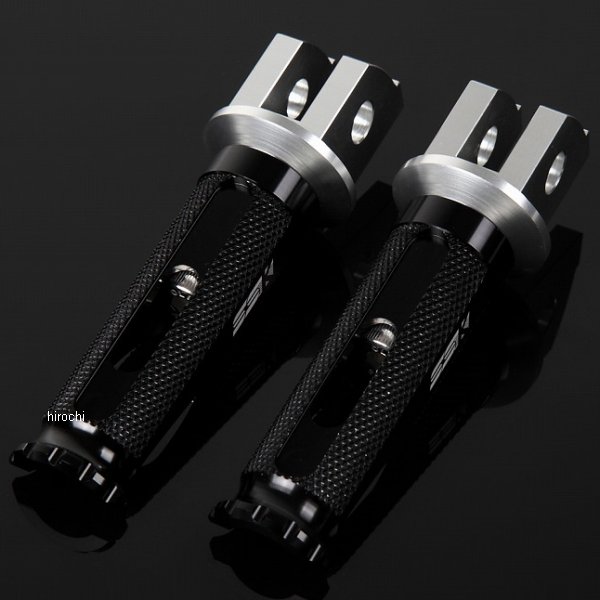 AFPR103BK スピードラ SPEEDRA アルミ削り出しタンデムステップ レーシングタイプ パッセンジャー用 シルバー/黒