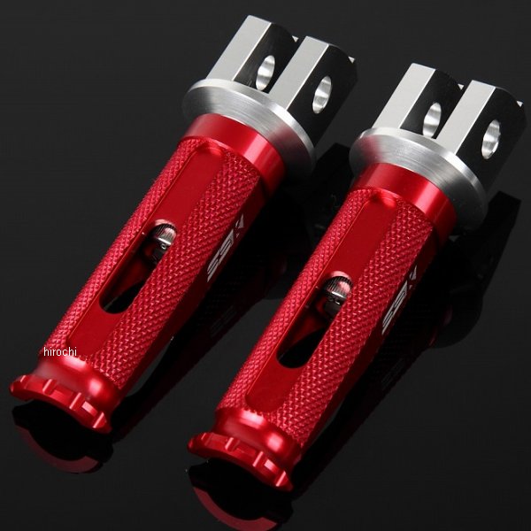 AFPR103RD スピードラ SPEEDRA アルミ削り出しタンデムステップ レーシングタイプ パッセンジャー用 シルバー/赤