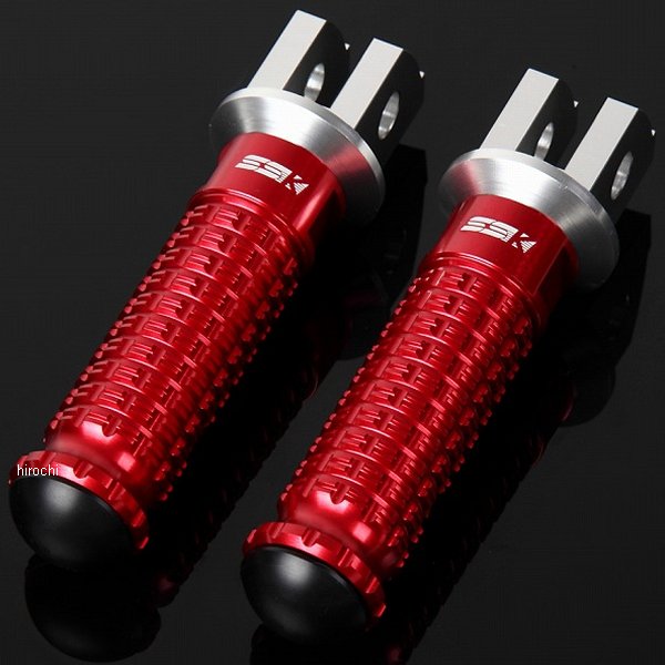 AFPS106RD スピードラ SPEEDRA アルミ削り出しタンデムステップ スタンダードタイプ パッセンジャー シルバー/赤