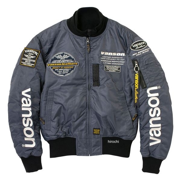 VS25108W バンソン VANSON 2025年秋冬モデル MA-1 ジャケット グレー、アイボリー Mサイズ