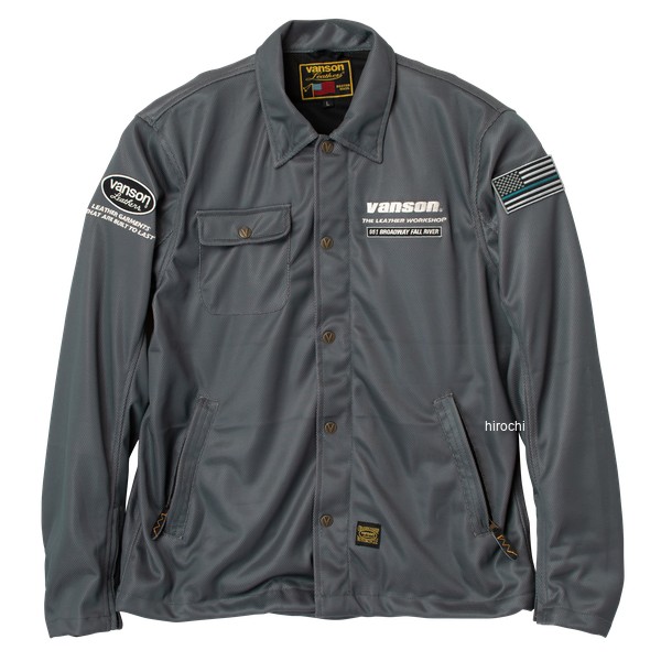 TVS2603S バンソン VANSON 2026年春夏モデル メッシュコーチジャケット 3XLサイズ GY/IV