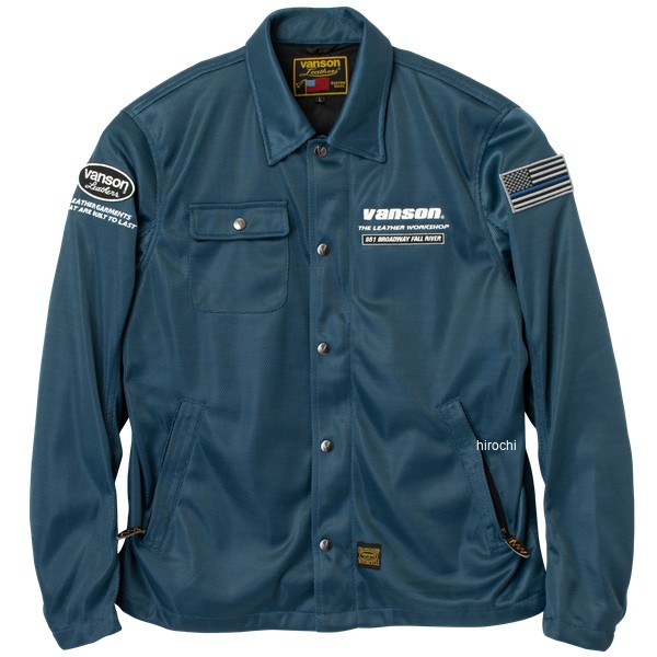 TVS2603S バンソン VANSON 2026年春夏モデル メッシュコーチジャケット 3XLサイズ NV/WH
