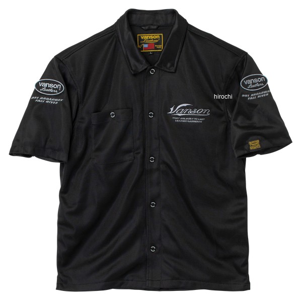TVS2605S バンソン VANSON 2026年春夏モデル メッシュワークシャツ 2XLサイズ BK/SV